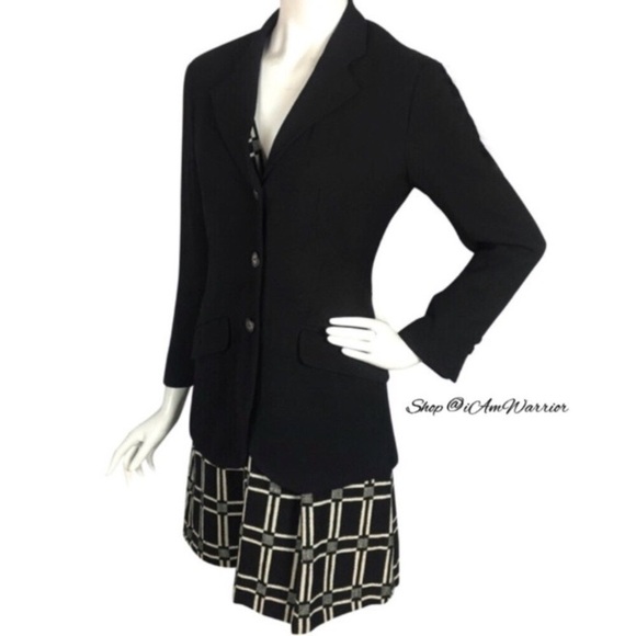 The Limited black tailored wool three button blazer *shop@iamwarrior - Picture 4 of 6